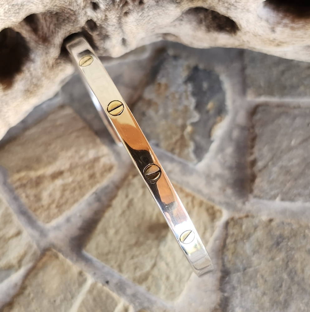 Sterling Silver Solid. 925 Cuff Bracelet - image 5